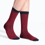 Cheer Socks // Pack of 3 // Big Stripe + Red + Small Stripe (US: 9)