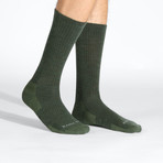 Explorer Socks // Pack of 3 // Olive Stripe + Camo + Forest Green (US: 13)