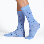 Trendsetter Socks // Pack of 3 // Stripe + Black + Copen Blue (US: 14)