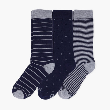 Boston Socks // Pack of 3 // Big Stripe + Foulard + Stripe (US: 8)