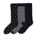 Manhattan Socks // Pack of 3 // Skulls + Stripes + Dots (US: 11)