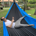 BaseCamp Hammock //  Black + Aqua