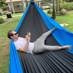 BaseCamp Hammock //  Black + Aqua