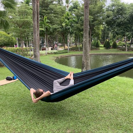 BaseCamp Hammock //  Black + Green