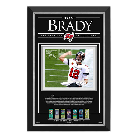 Brady Buccaneers Display // Limited Edition Of 212 // Facsimile Signature