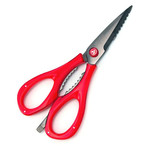 Laguiole Evolution 7-Function Kitchen Scissors (Red)