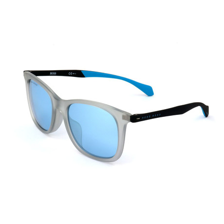Hugo Boss // Men's 1100 Sunglasses // Matte Gray + Light Blue