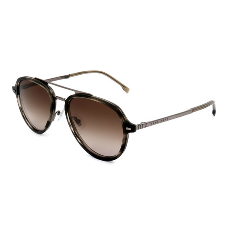 Men's 1055-S Sunglasses // Brown Horn