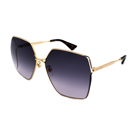 Unisex GG817S-001 Square Sunglasses // Gold