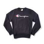 Crewneck Sweatshirt With Full Chest Logo // Black (XS)