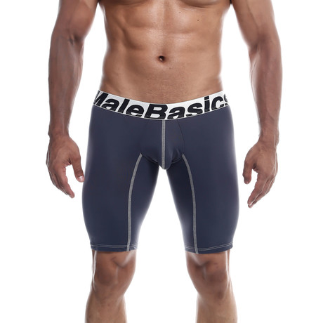 Base Layer Performance Sport 9" Boxer Brief // Gray (S)