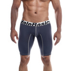 Base Layer Performance Sport 9" Boxer Brief // Gray (L)