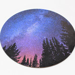 Round Geometric Puzzle // Milky Way at Night