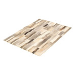 ECARPETGALLERY Cowhide Patchwork // Ivory Rug // 3'11" x 5'9"