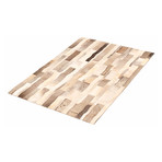 ECARPETGALLERY Cowhide Patchwork // Light Gray Rug // 3'10" x 5'9"