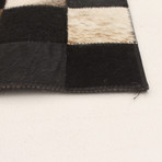 ECARPETGALLERY Cowhide Patchwork // Black Rug // 5'0" x 8'2"