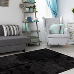 ECARPETGALLERY Cowhide Patchwork // Black Rug // 6'0" x 9'0"