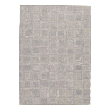 ECARPETGALLERY Cowhide Patchwork // Gray Rug // 5'8" x 7'11"