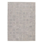 ECARPETGALLERY Cowhide Patchwork // Gray Rug // 5'8" x 7'11"