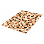 ECARPETGALLERY Cowhide Patchwork // Light Brown Rug // 4'1" x 5'11"