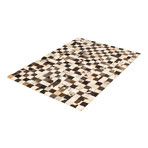 ECARPETGALLERY Cowhide Patchwork // Ivory Rug // 5'4" x 7'6"