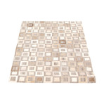 ECARPETGALLERY Cowhide Patchwork // Light Gray Rug // 4'2" x 6'3"