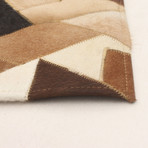 ECARPETGALLERY Cowhide Patchwork // Light Brown Rug // 4'1" x 5'11"