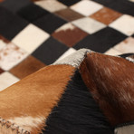 ECARPETGALLERY Cowhide Patchwork // Black Rug // 5'0" x 8'1"