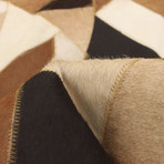 ECARPETGALLERY Cowhide Patchwork // Light Brown Rug // 4'1" x 5'11"