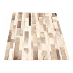 ECARPETGALLERY Cowhide Patchwork // Light Gray Rug // 3'10" x 5'9"