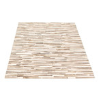 ECARPETGALLERY Cowhide Patchwork // Gray Rug // 5'4" x 7'4"