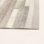 ECARPETGALLERY Cowhide Patchwork // Gray Rug // 5'4" x 7'4"