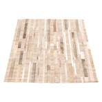 ECARPETGALLERY Cowhide Patchwork // Light Gray Rug // 4'1" x 5'11"