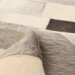 ECARPETGALLERY Cowhide Patchwork // Light Gray Rug // 3'10" x 5'9"