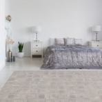 ECARPETGALLERY Cowhide Patchwork // Gray Rug // 5'8" x 7'11"