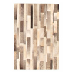 ECARPETGALLERY Cowhide Patchwork // Light Gray Rug // 3'10" x 5'9"