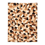 ECARPETGALLERY Cowhide Patchwork // Light Brown Rug // 4'1" x 5'11"