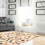 ECARPETGALLERY Cowhide Patchwork // Ivory Rug // 3'11" x 5'10"