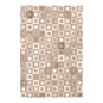 ECARPETGALLERY Cowhide Patchwork // Light Gray Rug // 4'2" x 6'3"