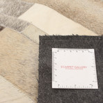 ECARPETGALLERY Cowhide Patchwork // Light Gray Rug // 3'10" x 5'9"