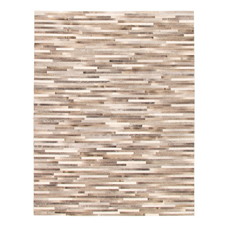 ECARPETGALLERY Cowhide Patchwork // Gray Rug // 5'4" x 7'4"