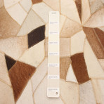 ECARPETGALLERY Cowhide Patchwork // Ivory Rug // 3'11" x 5'10"