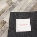 ECARPETGALLERY Cowhide Patchwork // Gray Rug // 5'4" x 7'4"