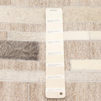 ECARPETGALLERY Cowhide Patchwork // Beige Rug // 2'4" x 6'11"