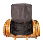 Barrel Travel Weekend Leather Duffel Bag // 20" // Brown