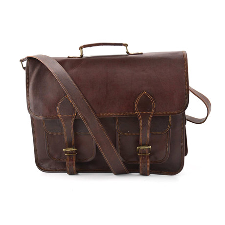 Handmade Leather Satchel + Briefcase // Vintage Style