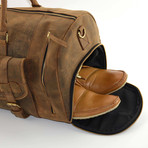 Genuine Leather Duffel + Weekend Luggage Bag