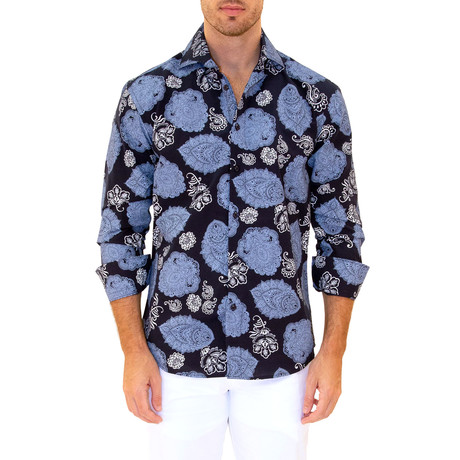Denis Long Sleeve Button Up Shirt // Navy (XS)
