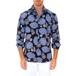 Denis Long Sleeve Button Up Shirt // Navy (L)