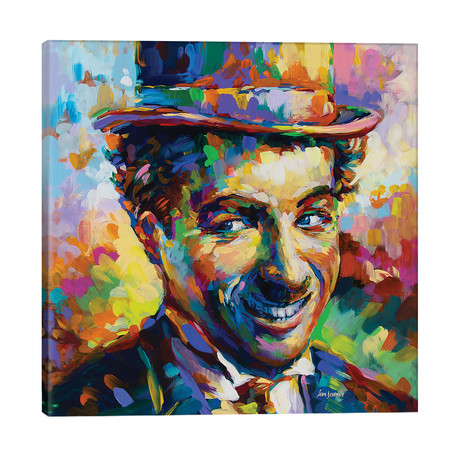 Charlie Chaplin // Leon Devenice (18"W x 18"H x 1.5"D)